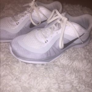 white/gray Nike sneakers
